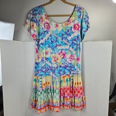 Jams World Orchids of Hawaii Hattie Mini Dress Women’s XL MINT CONDITION