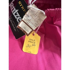 Vintage Jantzen Pink Deadstock Elastic retro Waist Cuffed Shorts Size 10