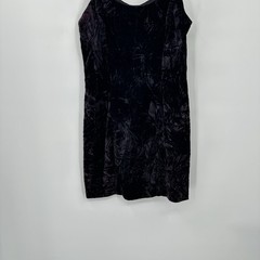 vintage Y2K 90s RAMPAGE mini dress MEDIUM crushed velvet eggplant grunge emo