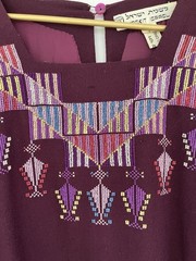 Vintage 1972 Hand Embroidered Wool Ethnic Caftan 70s Kaftan