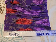 Vintage Jayna New York Floral Design Purple/Red/Green Zipper Back And Sleeves