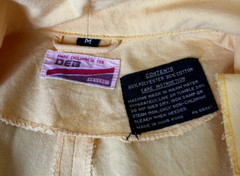 Vintage 80s Made Exclusively For Deb Raglan Sleeve Blazer Yellow Size Medium EUC