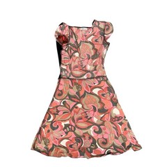 VINTAGE 1990s Y2K RUFFLE WHIMSICAL FLORAL DRESS WITCH FOREST FAIRY ETHEREAL CLUB
