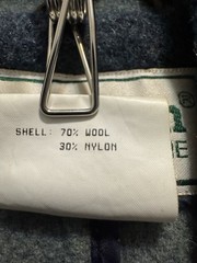 Vtg 90s LL Bean H421 Duffle Coat Wool USA Made Blue Wood Buttons Womans Large