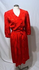 Billy Jack For Her 70/80s Vintage Dress Polyester Size 5/6 Red Orange