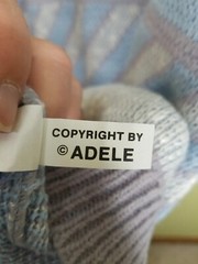 Vintage Adele Collared Knit Sweater Baby Blue Gray Geometric Shapes P2P 23 In