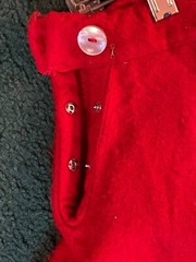 Vintage Christmas Candy Cane Sequin Appliqué Full circle skirt