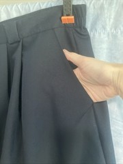 VTG 80s Just My Size Navy Blue Button Front Midi Skirt Pockets Made In USA 2X 3X