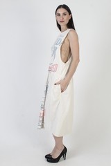 Vintage Oneida Scratch Feed Dress Flour Potato Grain Bag Pinafore Farm Apron