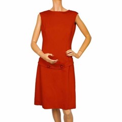 Vintage 1990s Moschino Cheap and Chic Red Dress Size Medium 8