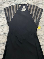 70s Vtg St Gillian Saks Fifth Avenue Midi Puff Striped Sleeve Open Back Dress 12
