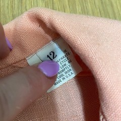VTG Bayard Sport Women’s 12 Salmon Pink Pintuck Button Front Belted Shirt Dress