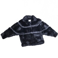 Vintage 80s 90s 1990s Y2K Mall Goth Grunge Lolita Agnes Whitmore Black Fur Coat