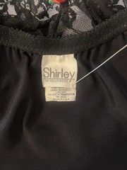 VTG 90’s Shirley Of Hollywood Black Lace Teddiette Underwire Corset&Garter S-L