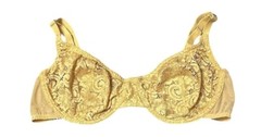 Avon Intimates Gold Lace Sheer Nylon Bra Women’s 38C