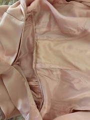 Vintage 1980’s Wiggle Dress Pink Satin Rhinestone Belt Holiday Avant Garde 40’s