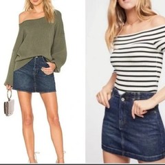 We the Free She’s all that notch mini denim skirt size 29 Y2K 90’s Country
