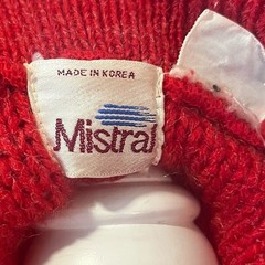 Mistral Vintage Women’s Chunky Knit Large Sweater in Red