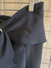 Vintage Prada Black Dress Pants Slacks Sz 44 Trousers W/Decorative Belt Italy