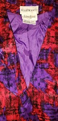 Vintage Neiman Marcus Raul Blanco Peplum Silk Puff Sleeve Blouse Jacket Sz 12