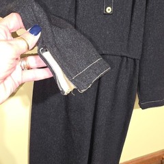 True Vintage Sue Brett Junior Fashion 11 Black Wool Dress with Scarf