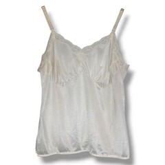 Vtg Berkliff Nylon Camisole Slip Top-Size 36/Small-Adjustable Strap-USA Made