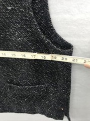 VTG Weathered by Natural Threads Vest Size M Gray Textured Sleeveless Button Up