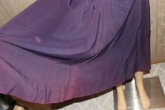VTG 40s 50s ALDENS FADED PURPLE TAFFETA A-LINE FLIRTY SKIRT 22 1/2″ HIGH WAIST