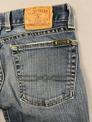 Vintage Lucky Brand Womens Blue Jeans Sz 2/26 Dungarees Made in USA Button Fly