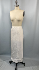 Vintage Half Slip SIZE SMALL white long LENGTH 36″ formal slit SNIP-IT 60s 70s
