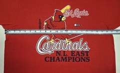 Vintage 1985 St Louis Cardinals NL East Champions Screen Stars Women’s XL Shirt