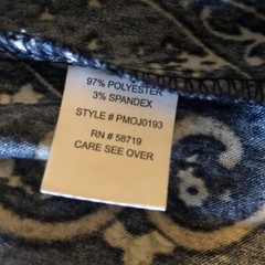 Vtg Notations Womens PM Velvety Soft Lightweight Blue Paisley Zip Up Jacket