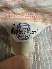 VTG Womens S/m 60/70’s Mini Dress Floral Woven Knit Crackers Barrel Brand