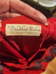 Rare 50s Pauline Lake Royal Hawaiian Hotel Polished Cotton Wrap Sarong Dress XS
