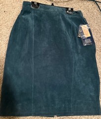 3 Piece Vintage NWT Chia Brand Suede Jacket (L) & Skirt (Size 12) & Matching Bag