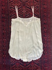 Sea-foam Green 1920’s Silk Teddy / Step-in. Antique Lingerie.