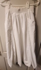 Vintage Lloyd Sportwear White Skirt Big Front Pockets 80’s Prairie Skirt-Like