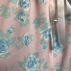 Vintage Apostrophe Sears Union Made Floral Ribbon House Coat Robe Duster M 12-14
