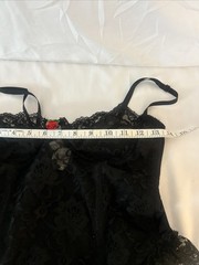 VTG 90’s Shirley Of Hollywood Black Lace Teddiette Underwire Corset&Garter S-L
