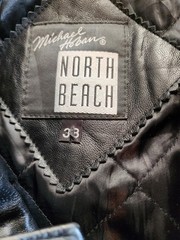 1980s Michael Hoban North Beach Vintage Leather Trench Coat in Black Size 38