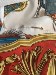 Authentic Vintage Hermès Nautical Print Silk Shirt Dress 1990s Size 36