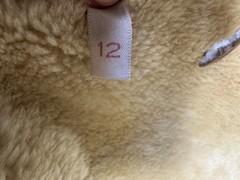 Vintage 1970s Tan Suede Shearling Sheepskin Coat Made in Argentina