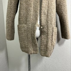 Vintage Mohair Lambswool Coat Bouncle MJ Seattle Retro Lined Shoulder Pads Small