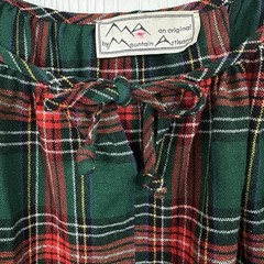 Vintage “Mountain Artisans” West VA Wool Red Green Plaid Peasant Top 70’s