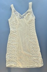 Vintage slip dress Schiesser size 40 chemise white nylon slip dress pin up 50s