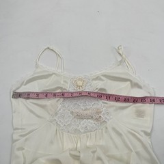 Vintage Delicates women’s M Ivory Lace Slip Dress Lingerie Coquette empire waist