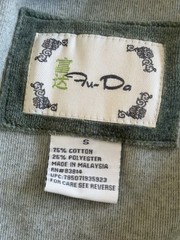 Vintage Fu Da Sport Velour Hooded Jacket Moss Green Small Y2K Track Hipster