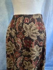 VTG 90s Y2K Croft & Barrow Paisley Midi Skirt Size 6 Rayon Whimsigoth Boho Fairy