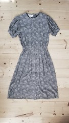 Vintage Silk Studio Bird Flock Black and White Silk Dress Made in Korea – 10