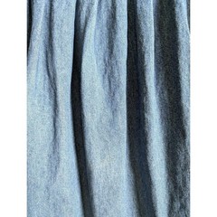Eileen West Vtg 90s Minimalism Denim Dress Pockets Cotton Button Front USA Made